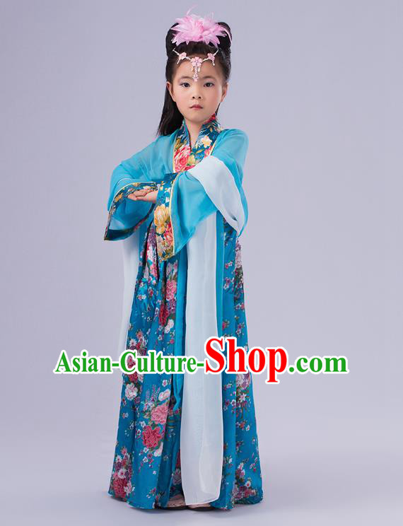 Ancient Chinese Palace Costumes Complete Set, Traditional Han Dynasty Ancient Palace Ru Skirt, Children Clothing, Cosplay Tang Dynasty Fairy Princess Dress Suits for Kids