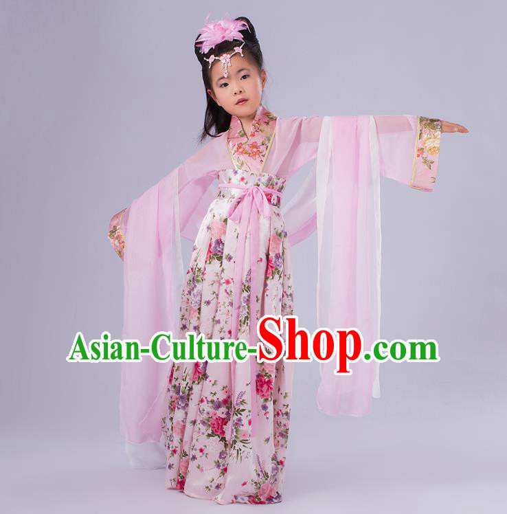 Ancient Chinese Palace Costumes Complete Set, Traditional Han Dynasty Ancient Palace Ru Skirt, Children Clothing, Cosplay Tang Dynasty Fairy Princess Dress Suits for Kids