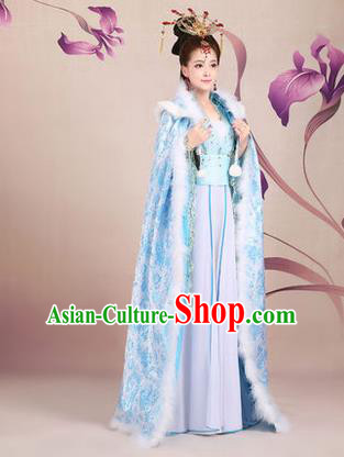 Ancient Chinese Palace Empress Costumes Complete Set, Tang Dynasty Ancient Palace Poncho, Cosplay Imperial Fairy Princess Cloak for Women