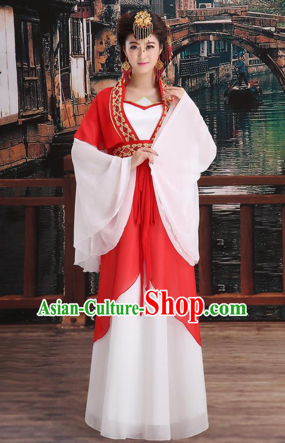 Ancient Chinese Palace Empress Costumes Complete Set, Tang Dynasty Ancient Palace Dance Clothing, Cosplay Hanfu Fairy Imperial Princess Dress Suits For Women