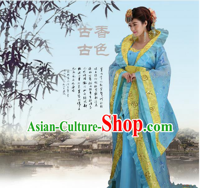 Ancient Chinese Palace Empress Costumes Complete Set, Tang Dynasty Ancient Palace Dance Clothing, Cosplay Fairy Imperial Consort Dress Suits For Women