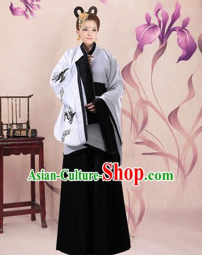 Ancient Chinese Palace Empress Costumes Complete Set, Han Dynasty Ancient Palace Princess Dance Clothing, Hanfu Curving Front Robe, Cosplay Fairy Imperial Consort Dress Suits For Women