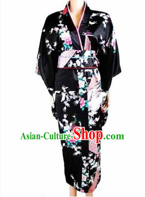 Japanese Traditional Kimono Costumes Women Dress COSPLAY Japanese Traditional Garment Wedding Dress Ceremonial Wafuku Stage Show Black