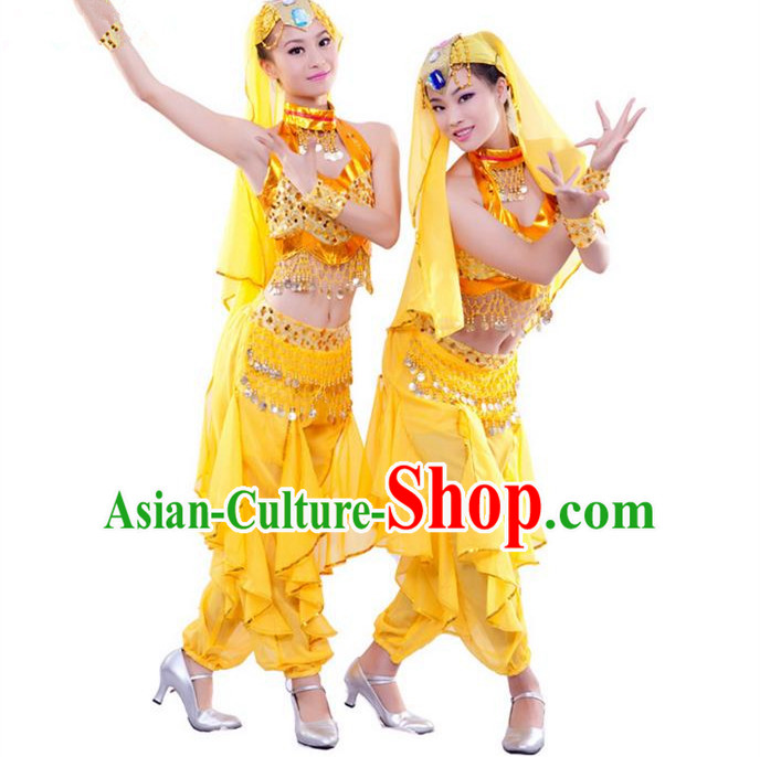 Traditional Indian Dancing Costume, Folk Dance Ethnic Costume, Chinese Xinjiang Nationality Dancing Costumes, Belly Dance Cloth for Women