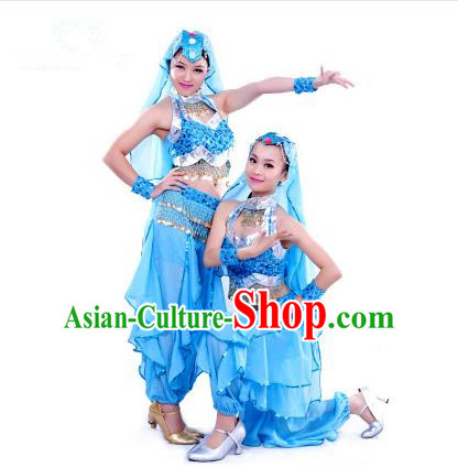 Traditional Indian Dancing Costume, Folk Dance Ethnic Costume, Chinese Xinjiang Nationality Dancing Costumes, Belly Dance Cloth for Women