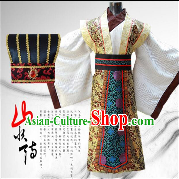 Tang Suit Men Chinese Traditional Costumes Han Fu Outfit Complete Set COSPLAY Stage Clothes