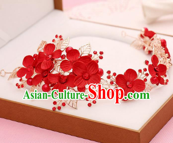 Chinese Wedding Jewelry Accessories, Traditional Bride Headwear, Wedding Tiaras, Imperial Bridal Baroco Style Wedding Pearl Royal Crown Hair Clasp