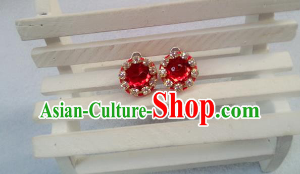 Chinese Wedding Jewelry Accessories, Traditional Xiuhe Suits Wedding Bride Earrings, Ancient Chinese Crystal Earrings