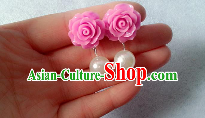 Chinese Wedding Jewelry Accessories, Traditional Xiuhe Suits Wedding Bride Earrings, Ancient Chinese Earrings