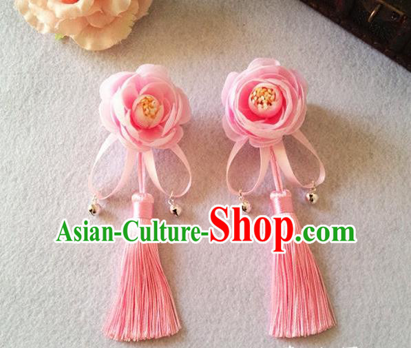 Chinese Wedding Jewelry Accessories, Traditional Xiuhe Suits Wedding Bride Headwear, Wedding Tiaras, Ancient Chinese Tassel Harpins, Bridal Hair Accessory