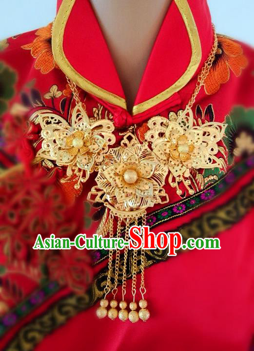 Chinese Wedding Jewelry Accessories, Traditional Xiuhe Suits Wedding Bride Necklace, Ancient Chinese Collar Accessory