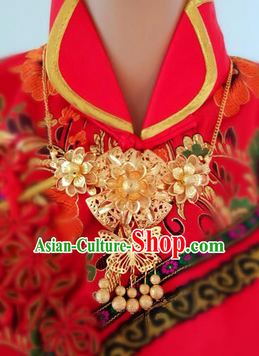 Chinese Wedding Jewelry Accessories, Traditional Xiuhe Suits Wedding Bride Necklace, Ancient Chinese Collar Accessory