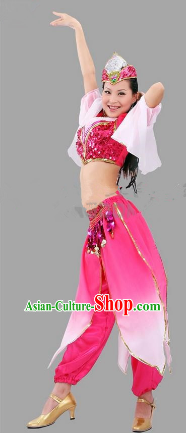 Traditional Indian Dancing Costume, Folk Dance Ethnic Costume, Chinese Xinjiang Nationality Dancing Costumes, Belly Dance Cloth for Women