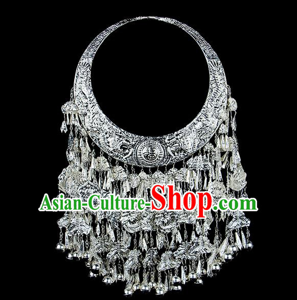 Traditional Chinese Miao Ethnic Minority Necklace Miao Ethnic Jewelry Accessories Complete Set