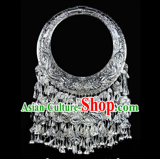 Traditional Chinese Miao Ethnic Minority Necklace Miao Ethnic Jewelry Accessories Complete Set