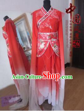 Chinese Traditional Costume Empresses in the Palace Water Sleeves Qi Xian nv Dancing Clothes Jing Hong Red