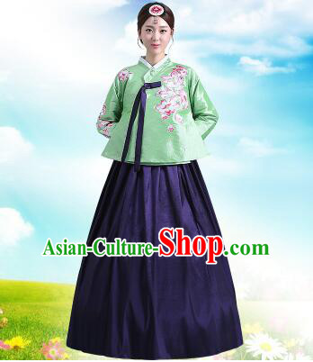 Korean Court Dress Girl Stage Costumes Show Traditional Clothes Dancing Children Ceremonial Dresses Full Dress Formal Attire Red Top Purple Skirt