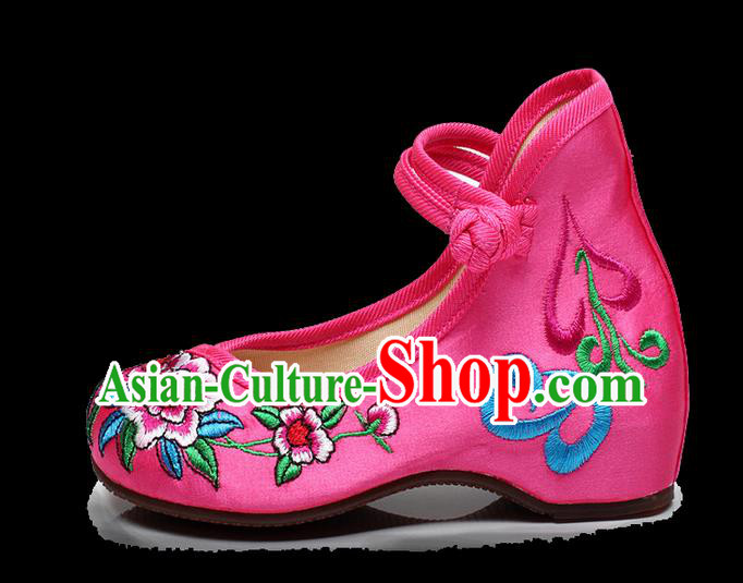 Traditional Chinese Folk Dance Shoes, Children Embroidered Shoes, Chinese Embroidery Fabric Shoes for Kids