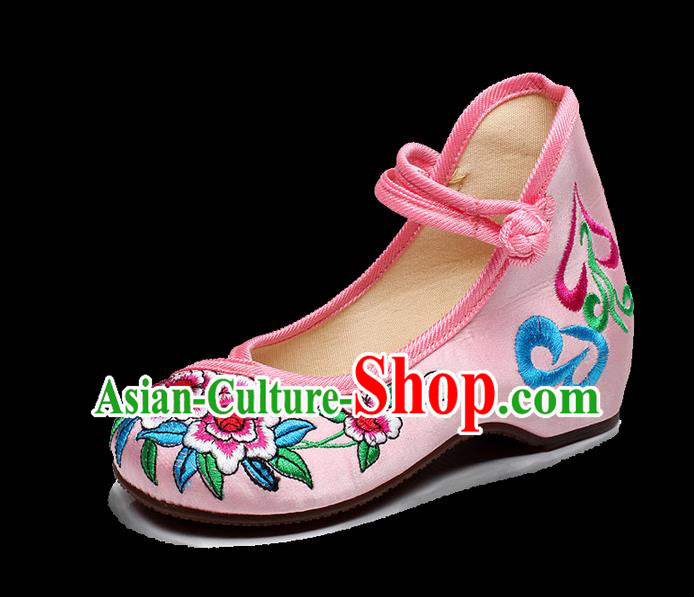 Traditional Chinese Folk Dance Shoes, Children Embroidered Shoes, Chinese Embroidery Fabric Shoes for Kids