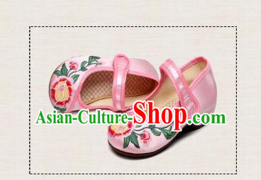 Traditional Chinese Folk Dance Shoes, Children Embroidered Shoes, Chinese Embroidery Fabric Shoes for Kids