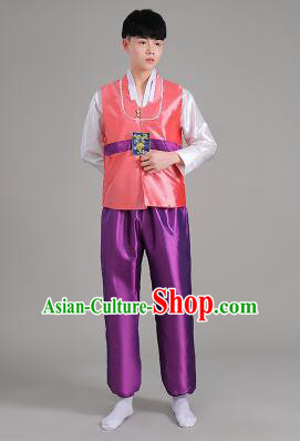 Korean Traditional Formal Dress Set Men Clothes Traditional Korean Traditional Costumes Full Dress Formal Attire Ceremonial Dress Court Pink