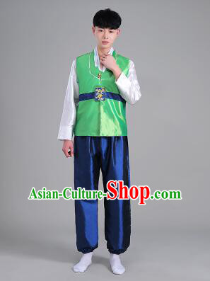 Korean Traditional Formal Dress Set Men Clothes Traditional Korean Traditional Costumes Full Dress Formal Attire Ceremonial Dress Court Green