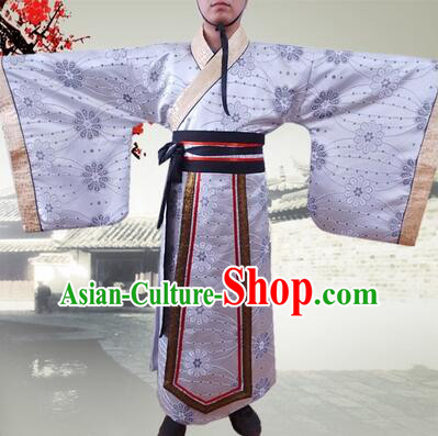 Han Fu Men Tang Suit Chinese Traditional Costumes Officials Straight Fringing Straight-front Shenyi Stage Show Dress