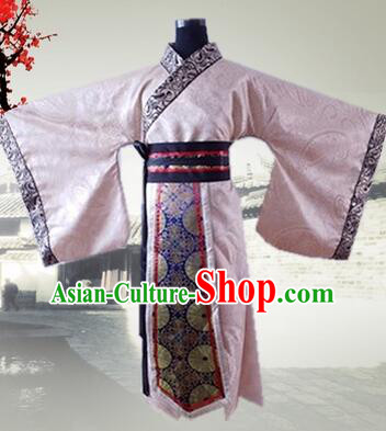 Han Fu Men Tang Suit Chinese Traditional Costumes Officials Straight Fringing Straight-front Shenyi Stage Show Dress