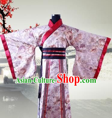 Han Fu Men Tang Suit Chinese Traditional Costumes Officials Straight Fringing Straight-front Shenyi Stage Show Dress