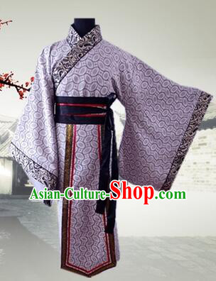 Han Fu Men Tang Suit Chinese Traditional Costumes Officials Straight Fringing Straight-front Shenyi Stage Show Dress