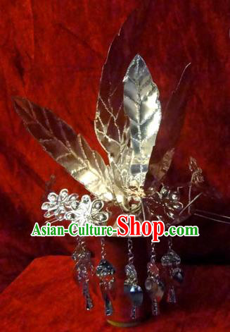 Traditional Chinese Miao Nationality Phoenix Silver Headwear, Hmong Female Folk Wedding Hat, Ethnic Accessories Crown, Chinese Minority Nationality Jewelry Accessories Hairpins for Women