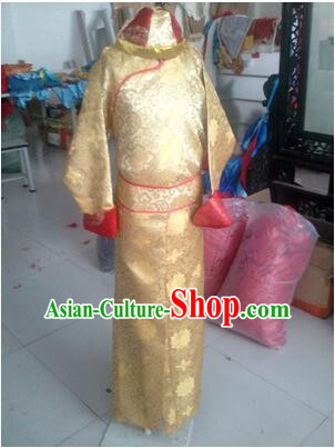 Children Qing Dynasty Dress Official Costumes Boy Stage Clothes Kid Show Chinese Traditional Clothes Ancient Dress