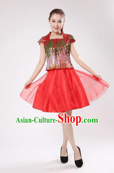 Traditional Chinese Modern Dancing Costume, Women Opening Dance Costume, Modern Dance Dress for Women