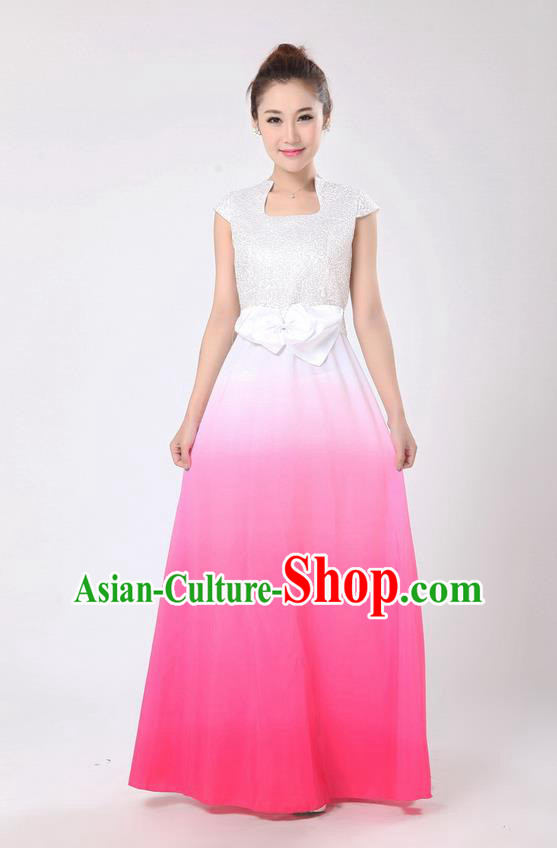 Chinese Classic Stage Performance Chorus Singing Group Dance Costumes, Chorus Competition Costume, Compere Costumes for Women