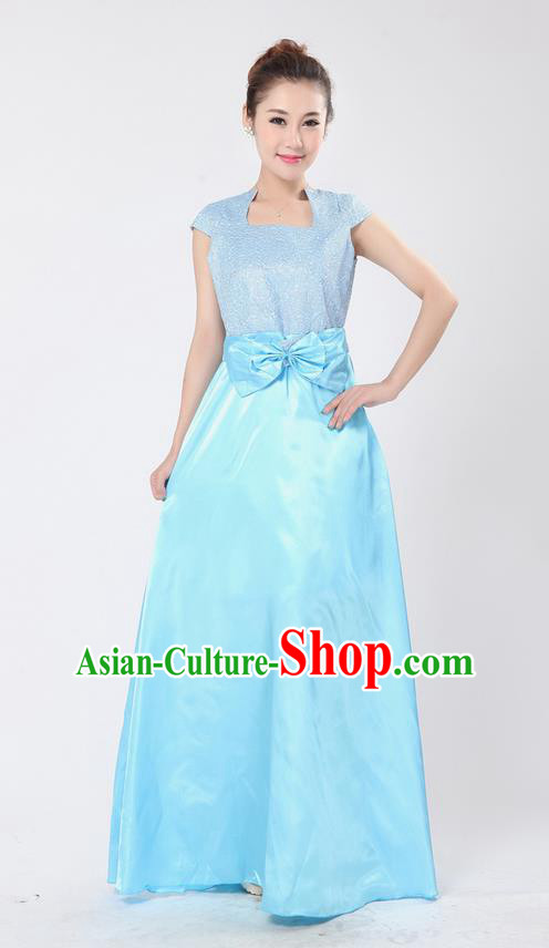 Chinese Classic Stage Performance Chorus Singing Group Dance Costumes, Chorus Competition Costume, Compere Costumes for Women