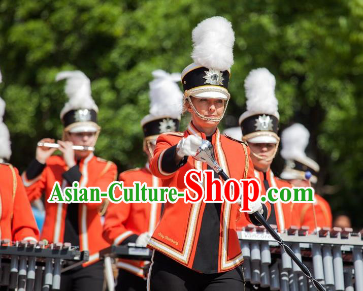 Traditional Modern Military Costume, Women Opening Ceremony Costume, Modern Drum Team Clothing for Women