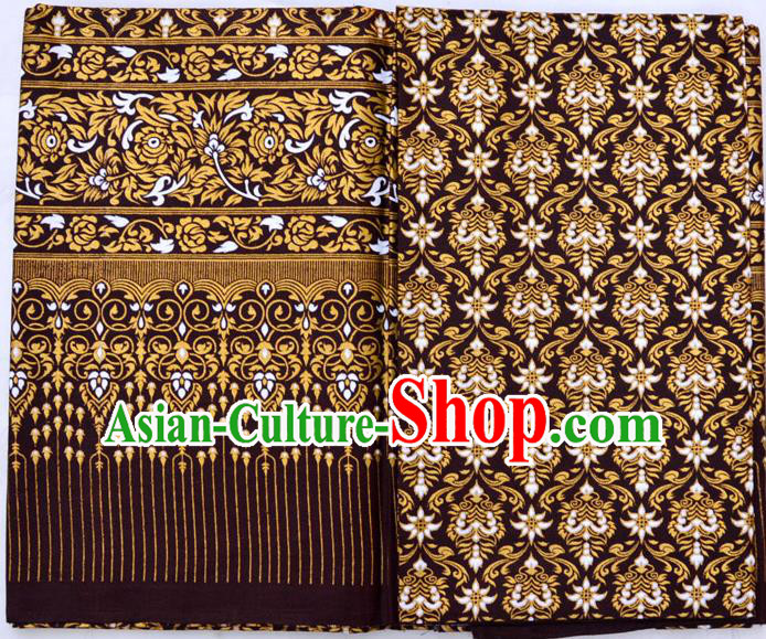 Traditional Asian Thai Sarees and Dress Gilded Material, Thai Gilded Clothes and Fabrics for Women