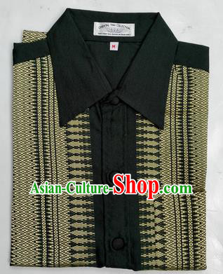 Traditional Asian Thai Palace Men Costume Skirt, Thai Royal Court Silk Dress Shirt for Men