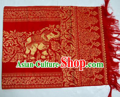 Traditional Asian Thai Palace decoration Ornaments Silk Table Cloth, Thai High Grade Silk Table Flag Table Cover