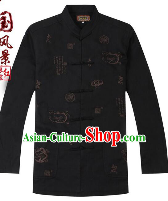 Tang Suit for Men Coat Long Sleeves Chinese Style Dress Traditional