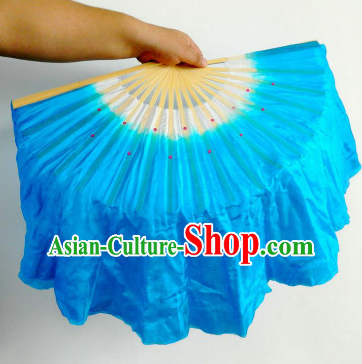 Traditional Chinese Yangge Fans, Silk Traditional Chinese Fans Oriental Fan Folk Dance Dance Ribbons Cultural Dances Hand Fan Minimum Purchase 10