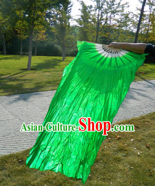 1.5 Meters Pure Silk Long Color Change Chinese Dance Folk Dance Hand Fans Yangge Dance Hand Fan Oriental Fan