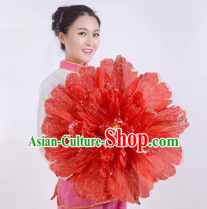 Traditional Chinese Dance Folk Dance Stage Flowers Props Simulation Peony Props