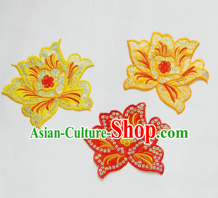 Traditional Chinese Handmade Folk Dance Clothing Ingredients Patch Diy Cloth Accessories Stage Props Umbrellas Yangge Dance Embroidery Patch