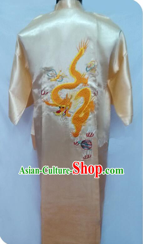 New Style Kimono Dragon Embroidered Chinese Loong Dragon Men Night Gown Leisure Clothes for Emperors