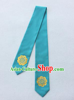 Korean Hair Band for Women Hair Strap Ties Headwrap Kerean Traditional Hot Stamping Bronzing Blue