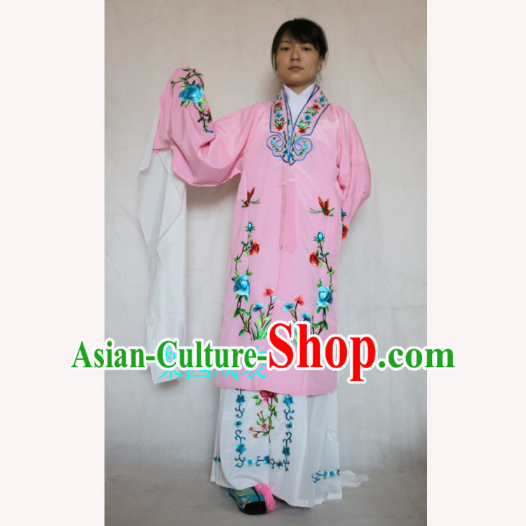 Ancient Peking Opera Costume Drama Women Wearing Yueju Opera Drama Miss Dance Costumes Huadan Long Sleeve Costumes For Adult