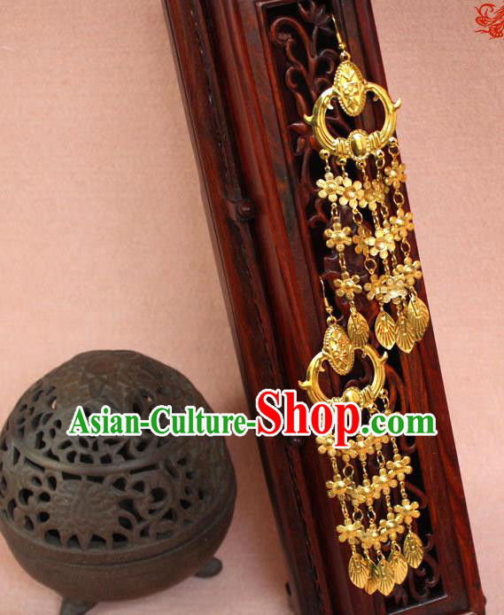 Ancient Chinese Style Imperial Palace Empress Queen Wedding Earrings For Women