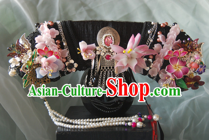 Chinese Ancient Style Hair Jewelry, Qing Dynasty Imperial Empress Handmade Phoenix Wig and Hair Accessories, Zhenhuan Hairpins, Headwear, Headdress, Hair Fascinators for Women