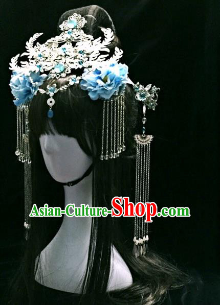 Chinese Traditional Accessories, Chinese Ancient Style Imperial Queen Hair Jewelry Accessories, Hairpins, Headwear, Headdress, Hair Fascinators Set for Women